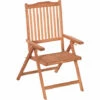 Outsunny 5-Position Acacia Wood Chair Folding Recliner Dining Seat Garden -Outsunny store 10558776 1