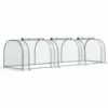 Outsunny Tunnel Greenhouse Steel Frame For Garden Backyard W/ Zipper Doors 1 Outsunny Tunnel Greenhouse Steel Frame For Garden Backyard W/ Zipper Doors -Outsunny store 11678372 1