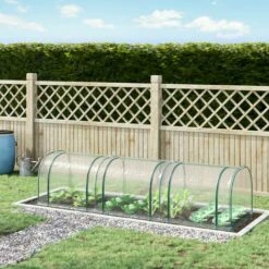 Outsunny Tunnel Greenhouse Steel Frame For Garden Backyard W/ Zipper Doors 4 Outsunny Tunnel Greenhouse Steel Frame For Garden Backyard W/ Zipper Doors -Outsunny store 11678372 3