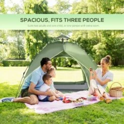Outsunny 2 Man Pop Up Tent Camping Festival Hiking Family Travel Shelter -Outsunny store 11678534 4