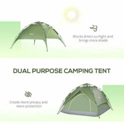 Outsunny 2 Man Pop Up Tent Camping Festival Hiking Family Travel Shelter -Outsunny store 11678534 5