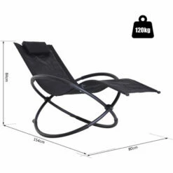 Outsunny Orbital Lounger Zero Gravity Patio Chaise Foldable Rock Chair W/ Pillow 3 Outsunny Orbital Lounger Zero Gravity Patio Chaise Foldable Rock Chair W/ Pillow -Outsunny store 11678633 2
