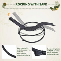 Outsunny Orbital Lounger Zero Gravity Patio Chaise Foldable Rock Chair W/ Pillow 6 Outsunny Orbital Lounger Zero Gravity Patio Chaise Foldable Rock Chair W/ Pillow -Outsunny store 11678633 5