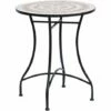 Outsunny Mosaic Table Round Ceramic Bistro Garden Furniture Side Bar Table Patio -Outsunny store 11678686 1
