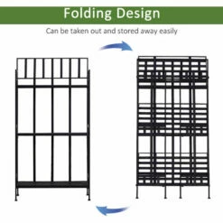 Outsunny Portable Retro 3-Tier Garden Plant Stand Metal Flower Display Rack 6 Outsunny Portable Retro 3-Tier Garden Plant Stand Metal Flower Display Rack -Outsunny store 11679015 5