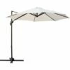 Outsunny Cantilever Roma Parasol 360° Rotation W/ Hand Crank & Base, Cream White 2 Outsunny Cantilever Roma Parasol 360° Rotation W/ Hand Crank & Base, Cream White -Outsunny store 11679060 1