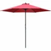 Outsunny 2.8m Patio Umbrella Parasol Outdoor Table Umbrella 6 Ribs Wine Red -Outsunny store 11679080 1