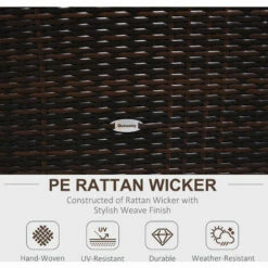 Outsunny 8Pcs Patio Rattan Sofa Set Garden Furniture Side Table W/ Cushion 5 Outsunny 8Pcs Patio Rattan Sofa Set Garden Furniture Side Table W/ Cushion -Outsunny store 11679259 4