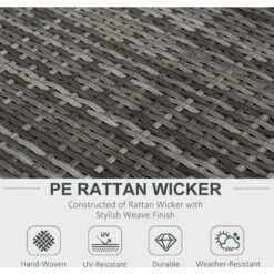 Outsunny 8Pcs Patio Rattan Sofa Set Garden Furniture Side Table W/ Cushion 5 Outsunny 8Pcs Patio Rattan Sofa Set Garden Furniture Side Table W/ Cushion -Outsunny store 11679263 4