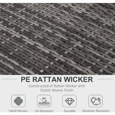 Outsunny 8Pcs Patio Rattan Sofa Set Garden Furniture Side Table w/ Cushion Outsunny 8Pcs Patio Rattan Sofa Set Garden Furniture Side Table W/ Cushion -Outsunny store 11679263 4