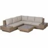 Outsunny 4Pcs Rattan Sofa Set Garden Furniture Set With Armrest Cushions Beige -Outsunny store 11679271 1