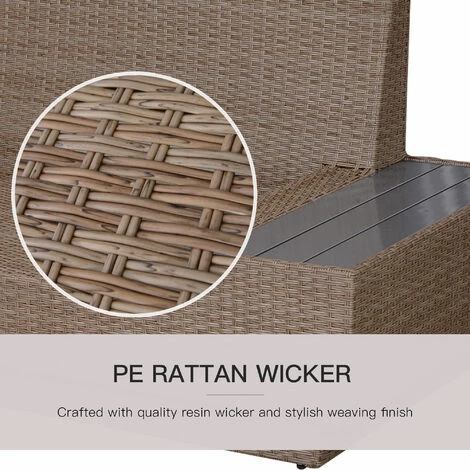 Outsunny 4Pcs Rattan Sofa Set Garden Furniture Set with Armrest Cushions Beige Outsunny 4Pcs Rattan Sofa Set Garden Furniture Set With Armrest Cushions Beige -Outsunny store 11679271 5