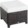 Outsunny Rattan Footstool Wicker Ottoman W/ Padded Seat For Backyard Garden 1 Outsunny Rattan Footstool Wicker Ottoman W/ Padded Seat For Backyard Garden -Outsunny store 1179769 1