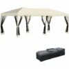 Outsunny 3 X 6 M Patio Gazebo Wedding Pop-up Party Tent Canopy Sun Shade Beige -Outsunny store 1179783 1
