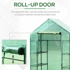 Outsunny Walk In Garden Greenhouse Outdoor Grow House W/ Shelves, 143x73x195cm -Outsunny store 1179850 5