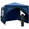 Outsunny 3mx3m Pop Up Gazebo Party Tent Canopy Marquee With Storage Bag Blue -Outsunny store 1179895 1