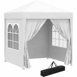 Outsunny store 14 Outsunny 2mx2m Pop Up Gazebo Party Tent Canopy Marquee With Storage Bag White