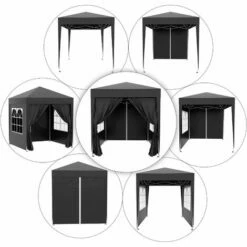 Outsunny 2mx2m Pop Up Gazebo Party Tent Canopy Marquee With Storage Bag Black 5 Outsunny 2mx2m Pop Up Gazebo Party Tent Canopy Marquee With Storage Bag Black -Outsunny store 1179899 4