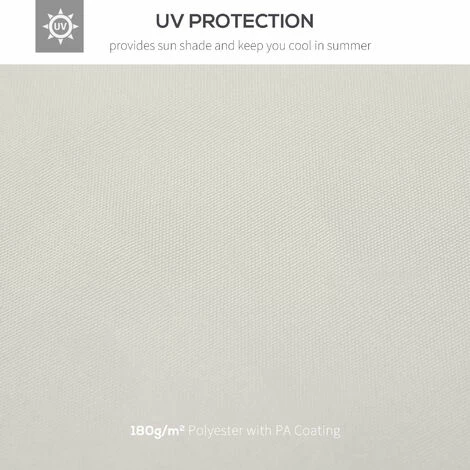 Outsunny 3(m) 2 Tier Garden Gazebo Top Cover Replacement Canopy Roof Cream White 7 Outsunny 3(m) 2 Tier Garden Gazebo Top Cover Replacement Canopy Roof Cream White - Image 5