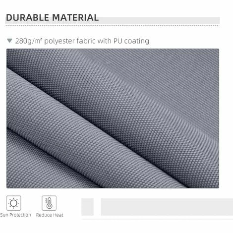 Outsunny Garden Sun Shade Canopy Retractable Awning, 4 x 3(m), Grey Outsunny Garden Sun Shade Canopy Retractable Awning, 4 X 3(m), Grey -Outsunny store 1179917 4