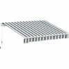Outsunny Garden Sun Shade Canopy Retractable Awning, 4 X 3(m) Blue And White 2 Outsunny Garden Sun Shade Canopy Retractable Awning, 4 X 3(m) Blue And White -Outsunny store 1179920 1