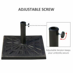 15KG Outsunny Garden Patterned Umbrella Stand Holder Parasol Base Stand 15kg -Outsunny store 1180027 4