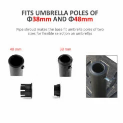 15KG Outsunny Garden Patterned Umbrella Stand Holder Parasol Base Stand 15kg -Outsunny store 1180027 5