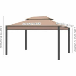 Outsunny 3 X 4m Garden Metal Gazebo Marquee Patio Party Tent Canopy Shelter -Outsunny store 1180036 2