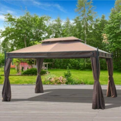 Outsunny 3 X 4m Garden Metal Gazebo Marquee Patio Party Tent Canopy Shelter -Outsunny store 1180036 3