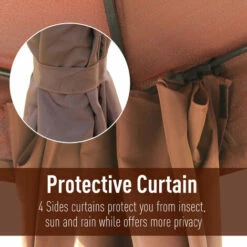 Outsunny 3 X 4m Garden Metal Gazebo Marquee Patio Party Tent Canopy Shelter -Outsunny store 1180036 4