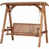 Outsunny Wooden Garden Swing Chair Seat Hammock Bench Lounger Outdoor 3 Seater -Outsunny store 1180046 1