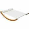 Outsunny Garden Outdoor Wooden Wood Frame Hammock Rocking Sun Bed Lounger Beds + 2 Pillows 1 Outsunny Garden Outdoor Wooden Wood Frame Hammock Rocking Sun Bed Lounger Beds + 2 Pillows -Outsunny store 1180049 1