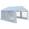 Outsunny 4m Gazebo Garden Marquee Canopy Party Carport Shelter Garage Tent White 2 Outsunny 4m Gazebo Garden Marquee Canopy Party Carport Shelter Garage Tent White -Outsunny store 1180055 1