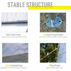 Outsunny 4m Gazebo Garden Marquee Canopy Party Carport Shelter Garage Tent White 6 Outsunny 4m Gazebo Garden Marquee Canopy Party Carport Shelter Garage Tent White -Outsunny store 1180055 5