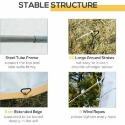 Outsunny 8m Gazebo Garden Marquee Canopy Party Carport Shelter Garage Tent White 5 Outsunny 8m Gazebo Garden Marquee Canopy Party Carport Shelter Garage Tent White -Outsunny store 1180057 4