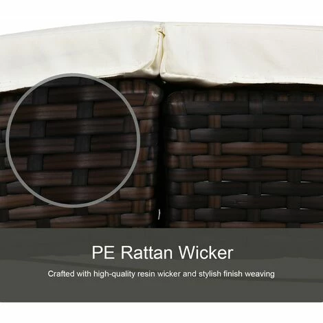 Outsunny Garden Rattan Sun Lounger Foldable Patio Recliner Chaise Chair Brown Outsunny Garden Rattan Sun Lounger Foldable Patio Recliner Chaise Chair Brown -Outsunny store 1180058 4