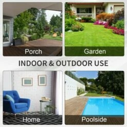 Outsunny Rattan Wicker 3-seater Sofa Chair Patio Furniture W/ Cushions Grey -Outsunny store 1180106 5