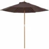 Outsunny 2.5m Wood Garden Parasol Sun Shade Patio Outdoor Wooden Umbrella Canopy -Outsunny store 1180144 1