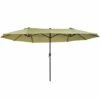 Outsunny 4.6M Garden Patio Umbrella Canopy Parasol Sun Shade W/o Base Tan -Outsunny store 13140193 1