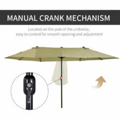 Outsunny 4.6M Garden Patio Umbrella Canopy Parasol Sun Shade W/o Base Tan 6 Outsunny 4.6M Garden Patio Umbrella Canopy Parasol Sun Shade W/o Base Tan -Outsunny store 13140193 5