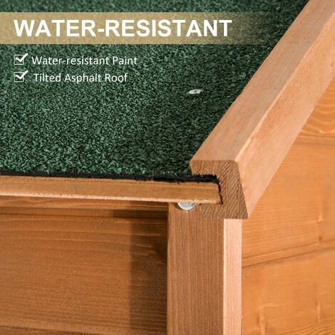 Outsunny Wood Garden Storage Shed Tool Cabinet w/ Felt Roof, 190x79x49cm, Brown Outsunny Wood Garden Storage Shed Tool Cabinet W/ Felt Roof, 190x79x49cm, Brown -Outsunny store 1366695 4