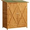 Outsunny Garden Shed Cabinet Box Unit Tool Storage Shelves Wooden Tool Box -Outsunny store 1366696 1