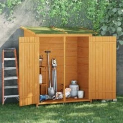 Outsunny Garden Shed Cabinet Box Unit Tool Storage Shelves Wooden Tool Box -Outsunny store 1366696 3