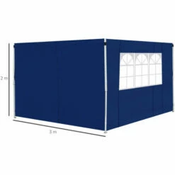 Outsunny Gazebo Replacement Exchangeable Side Wall Panels W/ Window Blue 3 Outsunny Gazebo Replacement Exchangeable Side Wall Panels W/ Window Blue -Outsunny store 1366711 2