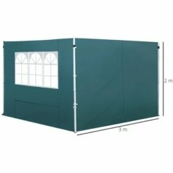 Outsunny Gazebo Replacement Exchangeable Side Wall Panels W/ Window Green 8 Outsunny Gazebo Replacement Exchangeable Side Wall Panels W/ Window Green -Outsunny store 1366712 2