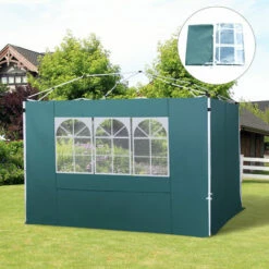 Outsunny Gazebo Replacement Exchangeable Side Wall Panels W/ Window Green 9 Outsunny Gazebo Replacement Exchangeable Side Wall Panels W/ Window Green -Outsunny store 1366712 3