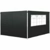 Outsunny Gazebo Replacement Exchangeable Side Wall Panels W/ Window Black -Outsunny store 1366713 1