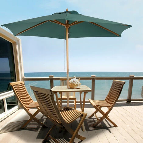 Outsunny 2.5m Wood Garden Parasol Sun Shade Patio Outdoor Wooden Umbrella Canopy Outsunny 2.5m Wood Garden Parasol Sun Shade Patio Outdoor Wooden Umbrella Canopy -Outsunny store 1366714 3