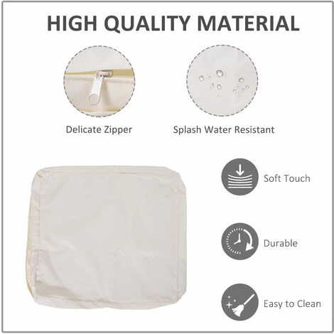 Outsunny 8pc Home Sofa Cushion Cover Replacement For Rattan Garden Furniture 7 Outsunny 8pc Home Sofa Cushion Cover Replacement For Rattan Garden Furniture - Image 5