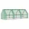 Outsunny 2.7M Steeple Polytunnel Greenhouse Poly Tunnel Green Hot House Steel Frame New -Outsunny store 1366740 1